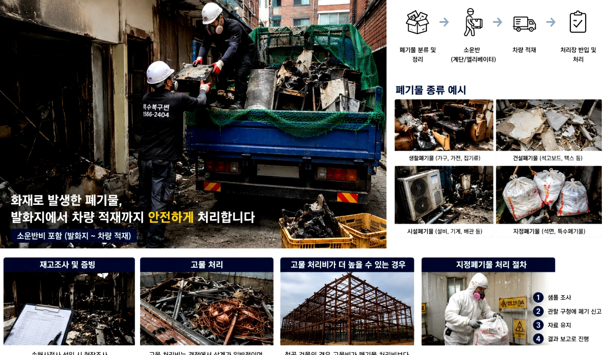 화재 철거 폐기물 처리 비용 가이드와 소운반 작업 절차